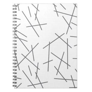 Modern, eenvoudig, rommelig grafisch lijnpatroon notitieboek