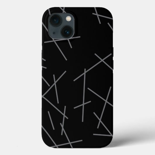 Modern, eenvoudig, rommelig, trendy grafisch lijnp Case-Mate iPhone case (Achterkant)
