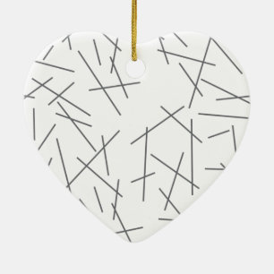 Modern, eenvoudig, rommelig, trendy grafisch lijnp keramisch ornament