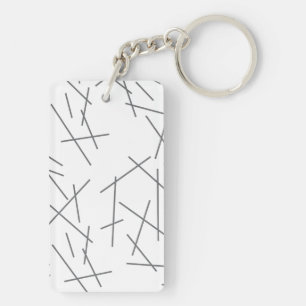 Modern, eenvoudig, rommelig, trendy grafisch lijnp sleutelhanger