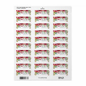 Modern Eenvoudig Rood Rose Bruiloft Label (Full Sheet)