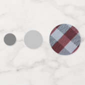 Modern eenvoudig rood vrolijk kerstpatroon confetti (Achterkanten)