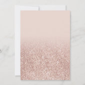 Modern Eenvoudig Roos Goud Glitter Engagement Part Kaart (Achterkant)