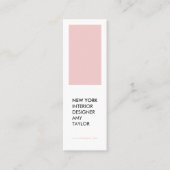 Modern eenvoudig roos roze sierlijke minimal desig mini visitekaartje (Voorkant)