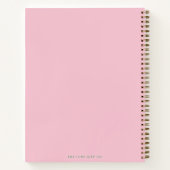 Modern Eenvoudig Roze en Groen Custom Blank Recept Notitieboek (Achterkant)