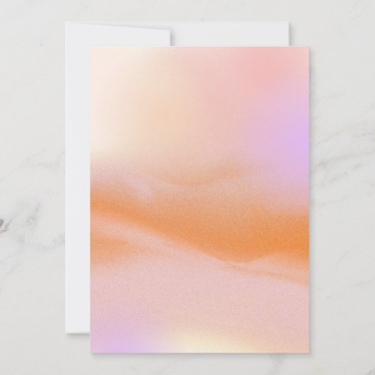 Modern eenvoudig Roze Sinaasappel Retro Huwelijksu Save The Date (Achterkant)