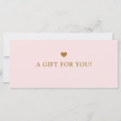 Modern Eenvoudig Roze Zakelijk Logo Cadeaubon (Achterkant)