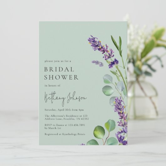 Modern Eenvoudig Salie Groen Bloemen Vrijgezellenf Kaart (Staand voorkant)