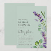 Modern Eenvoudig Salie Groen Bloemen Vrijgezellenf Kaart (Voorkant / Achterkant)