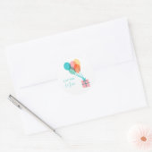 Modern eenvoudig Schattige gepersonaliseerd cadeau Ronde Sticker (Envelop)