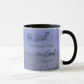 Modern Eenvoudig Schrift Blauw Tarweveld Mok