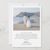 Modern eenvoudig script 2 foto bruiloft bedankkaart (Achterkant)