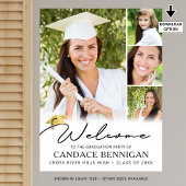 Modern eenvoudig script Afstuderen welkomstfoto 4 Poster