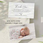 Modern eenvoudig script foto baby shower dank u notitiekaartje