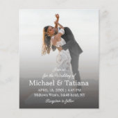 Modern eenvoudig script foto bruiloft uitnodiging (Voorkant)