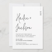 Modern eenvoudig script met fotominimalistische br kaart (Voorkant)