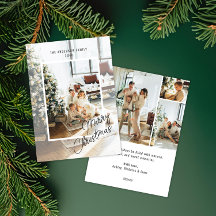 Modern Eenvoudig Script Overlay 4 Foto Kerstmis 