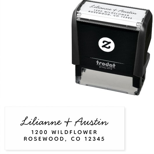 Modern Eenvoudig Script Retouradres Zelfinktende Stempel
