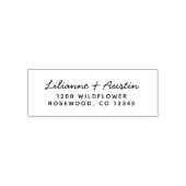 Modern Eenvoudig Script Retouradres Zelfinktende Stempel (Design)