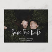 modern eenvoudig script Trouwen Save The Date Foto Briefkaart (Voorkant)