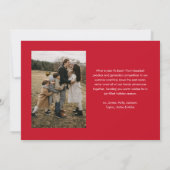 Modern Eenvoudig Script Vrolijk Kerstfeest 2 Foto Feestdagenkaart (Achterkant)