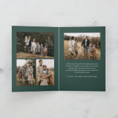 Modern Eenvoudig Script Vrolijk Kerstfeest 5 Foto Feestdagen Kaart (Binnen)