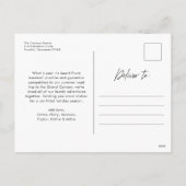 Modern Eenvoudig Script Vrolijk Kerstfeest Familie Feestdagenkaart (Achterkant)