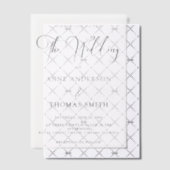 Modern Eenvoudig Script Wedding Ovelay Vellum Uitnodigingen (Offset (Uitnodiging))