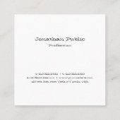 Modern eenvoudig Sjabloon professioneel handschrif Vierkante Visitekaartje (Achterkant)