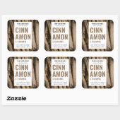 Modern eenvoudig soja kaars vierkant label met fot (Vel)