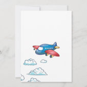 Modern eenvoudig speelgoed-vliegtuig Verjaardagsjo Kaart (Achterkant)