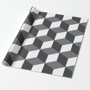 Modern, eenvoudig, stadsculppatroon cadeaupapier