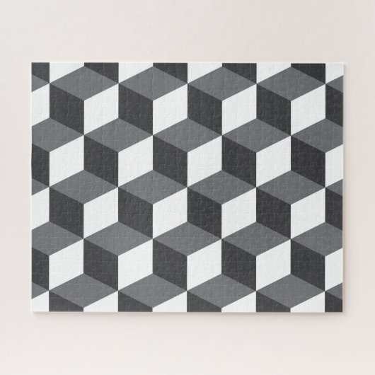 Modern, eenvoudig, stadsculppatroon legpuzzel (Horizontaal)