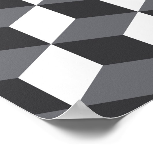 Modern, eenvoudig, stadsculppatroon poster (Hoek)