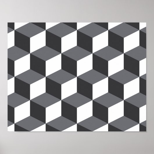 Modern, eenvoudig, stadsculppatroon poster (Voorkant)