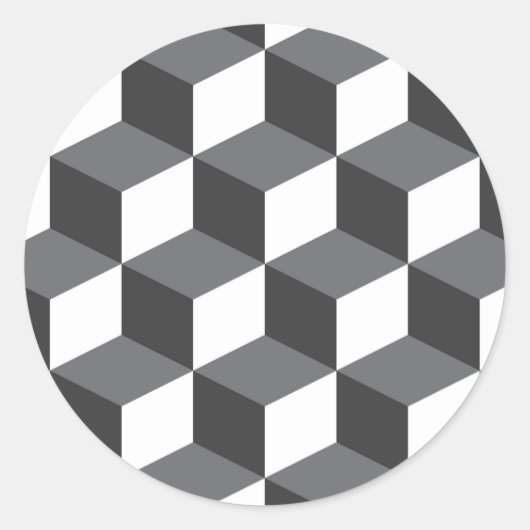 Modern, eenvoudig, stadsculppatroon ronde sticker (Voorkant)