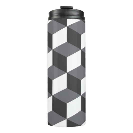 Modern, eenvoudig, stadsculppatroon thermosbeker (Voorkant)