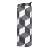 Modern, eenvoudig, stadsculppatroon thermosbeker (Gedraaid links)