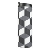 Modern, eenvoudig, stadsculppatroon thermosbeker (Geroteerd rechts)