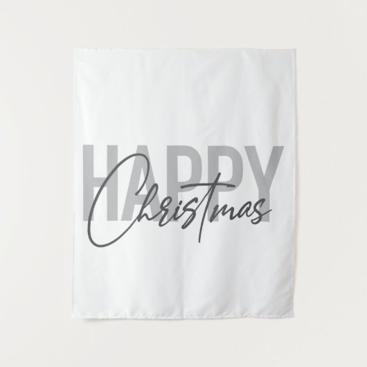 Modern, eenvoudig, stadsplanning, prettig kerstfee wandkleed (Voorkant)