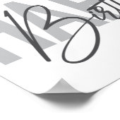 Modern, eenvoudig, stedelijk, cool Happy Birthday Poster (Hoek)