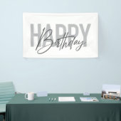 Modern, eenvoudig, stedelijk, cool Happy Birthday Spandoek (Beurs)