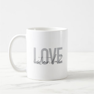 Modern, eenvoudig, stedelijk, trendy ontwerp Love  Koffiemok