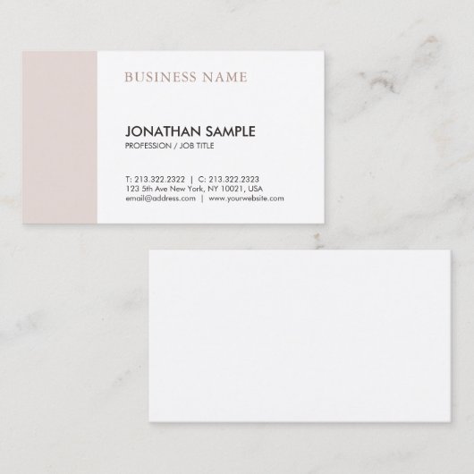 Modern eenvoudig, stijlvol en trendy design visitekaartje (Voorkant / Achterkant)