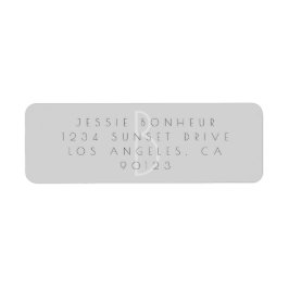 Modern eenvoudig stijlvol licht grijs retouradres etiket