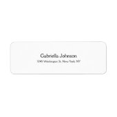 Modern eenvoudig stijlvol professioneel trendy wit etiket (Voorkant)