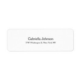 Modern eenvoudig stijlvol professioneel trendy wit etiket