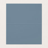 modern Eenvoudig stoffige blauwe handtekening Typo Visitekaartje (Binnenkant ongevouwen)