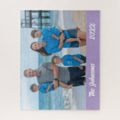 Modern Eenvoudig Strand Familie Foto Jigsaw Puzzel (Verticaal)