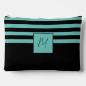 Modern eenvoudig strepen monogram etui (Voorkant)